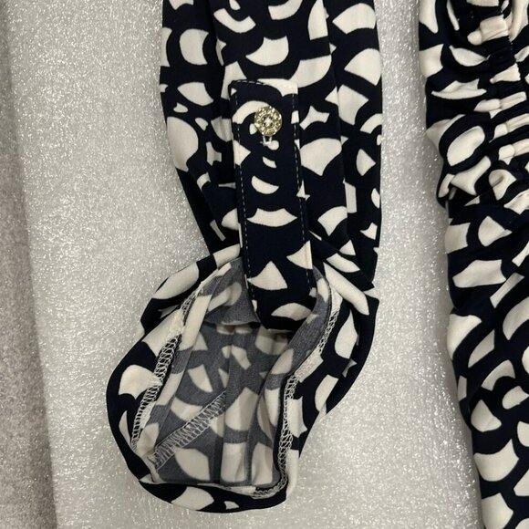 [M]Karl Lagerfeld Floral Prints V Neck L/S Pullover Jersey Blouse - Picture 3 of 6